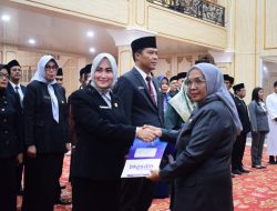43 Pejabat Pimpinan Tinggi Pratama di Lantik Wabup Musi Rawas