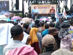 Ribuan Masyarakat Musi Rawas Sambut Kedatangan Capres-Cawapres Prabowo – Gibran