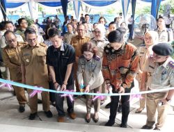 Kakanwil BPN Sumsel Bersama Dirut CGC Resmikan Loket Layanan dan Posko PTSL Kantor Pertanahan Kabupaten Banyuasin