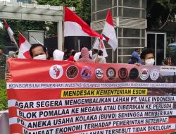 Kantor PT. Vale Indonesia di Demo Buntut tidak ada Progres di Blok Pomalaa