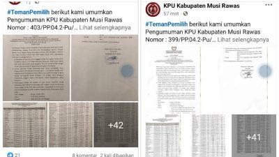 Diduga Semena-mena KPU Musi Rawas Ubah Nama Calon PPS Terpilih