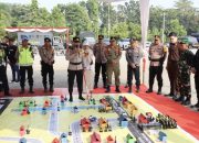 Polres Musi Rawas Bersama Stakeholder Terkait Gelar Simulasi Sispamkota Siagakan Ratusan Personel