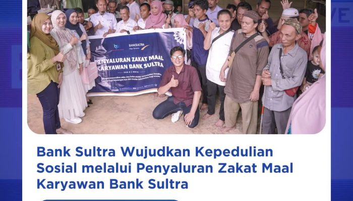 Bank Sultra Wujudkan Kepedulian Sosial Melalui Penyaluran Zakat Maal Karyawan Bank Sultra