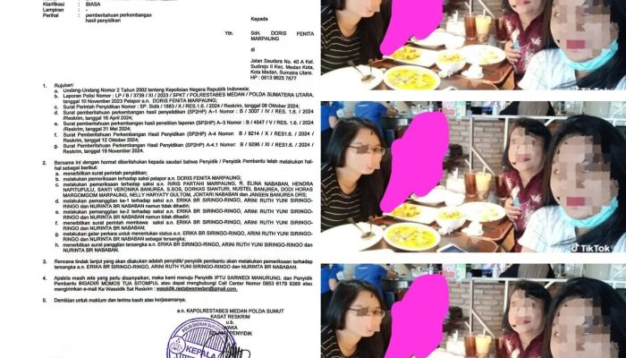 Doris Fenita Meminta Keadilan dari Polrestabes Medan