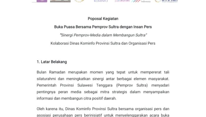 Proposal Buka Puasa Bersama Kominfo Sultra Catut Logo Organisasi Wartawan Tanpa Izin