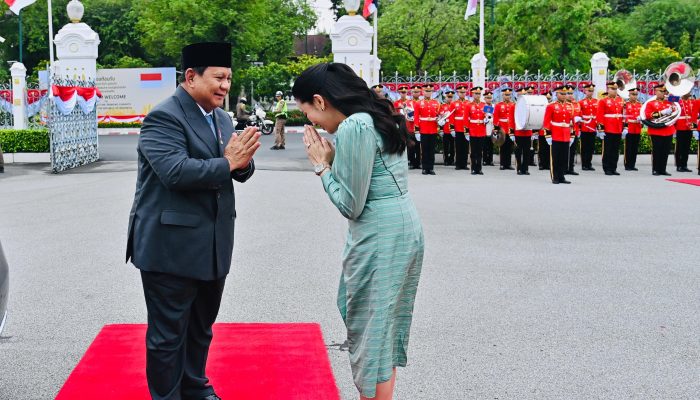Tiba di Government House Thailand, Presiden Prabowo Disambut dengan Upacara Resmi