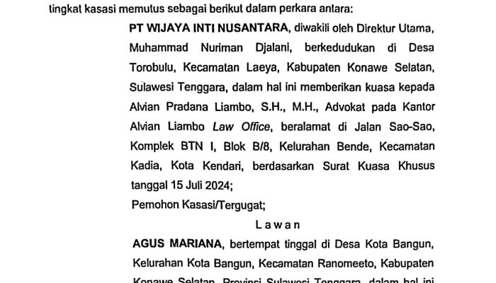 Kebal Hukum, PT WIN Abaikan Putusan Mahkamah Agung RI