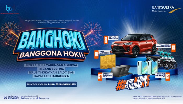 Bank Sultra Luncurkan Program BANGHOKI: Undian Hoki Buat Banggona Setia
