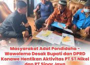 Masyarakat Adat Pondidaha – Wawolemo Desak Bupati dan DPRD Konawe Hentikan Aktivitas PT ST Nikel dan PT Sinar Jaya