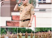 Plt Asisten Perekonomian dan Pembangunan Pimpin Apel Pagi Pemkab Musi Rawas