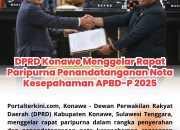 DPRD Konawe Menggelar Rapat Paripurna Penandatanganan Nota Kesepahaman APBD-P 2025