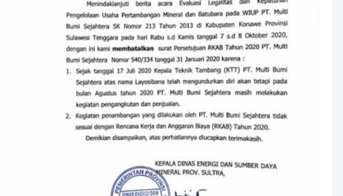 Lahan Pertambangan PT MBS Masuk Tanah Ulayat, Ahli Waris: “Sejak PT MBS Beroperasi Kami Tidak Pernah Terima Kompensasi atau Royalti”