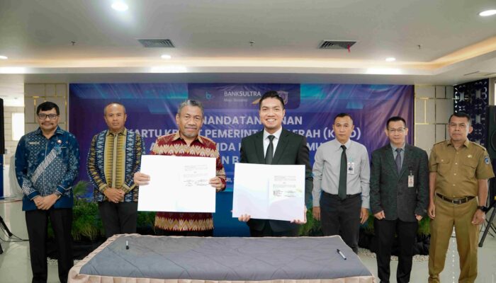 Dorong Efisiensi dan Transparan Keuangan, Pemda Muna dan Bank Sultra Teken MoU
