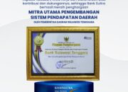 Bank Sultra Raih Penghargaan “Mitra Utama Pengembangan Pendapatan Daerah” pada Bapenda Fest 2025