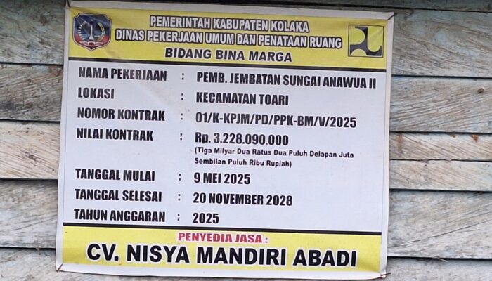 Dinas PUPR Kolaka Diminta Agar Tidak Menerima Pekerjaan Pembangunan Jembatan Sungai Anawua II Diatas Meja Harus Diperiksa Secara Detail Kualitas dan Kuantitas