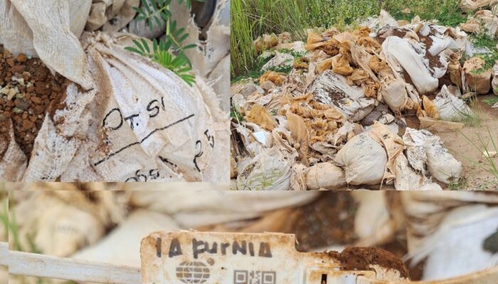 Sampah Plastik dan Limbah Ore Nikel Diduga Milik PT Surveyor Indonesia Berserakan