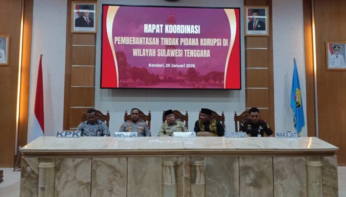 Hadiri Rakor, Bupati Koltim Komitmen Perkuat Sinergi antara Pemerintah Daerah, APH dan KPK