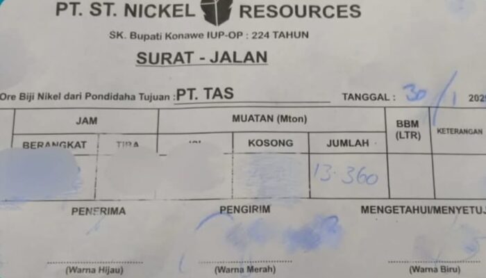 JPKPN dan GSPI Sultra Soroti Dugaan Pelanggaran ODOL PT ST Nickel Resource, Tim Terpadu Dinilai Mandul