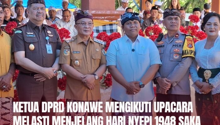 Ketua DPRD Konawe Mengikuti Upacara Melasti Menjelang Hari Nyepi 1948 Saka