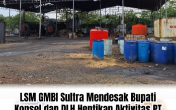 LSM GMBI Sultra Mendesak Bupati Konsel dan DLH Hentikan Aktivitas PT SGHI Pabrik Pengolaan Ban Bekas di Kecamatan Konda