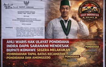 Ahli Waris Tanah Ulayat Pondidaha Mendesak Bupati Konawe Segera Kembalikan Tapal Batas Pondidaha –Amonggedo Sesuai Perda 2005 dan Perbub 2008