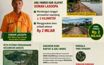 Warga Desa Puulipu Gelontorkan Dana Pribadi Rp2 Miliar Buat Tanggul dengan Harapan Menteri Pertanian Membantu Percetakan Sawah