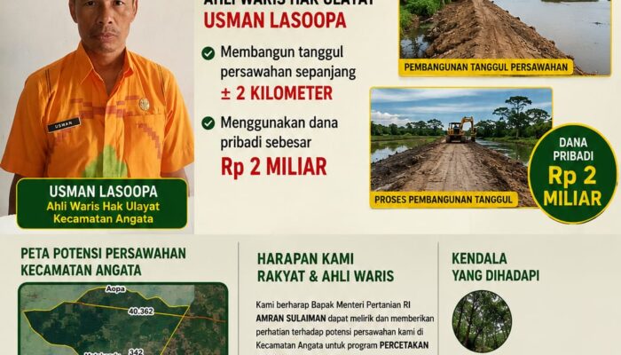Warga Desa Puulipu Gelontorkan Dana Pribadi Rp2 Miliar Buat Tanggul dengan Harapan Menteri Pertanian Membantu Percetakan Sawah