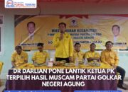 Dr Darlian Pone Lantik Ketua PK Terpilih Hasil Muscam Partai Golkar Negeri Agung
