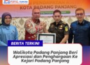 Walikota Padang Panjang Beri Apresiasi dan Penghargaan Ke Kejari Padang Panjang