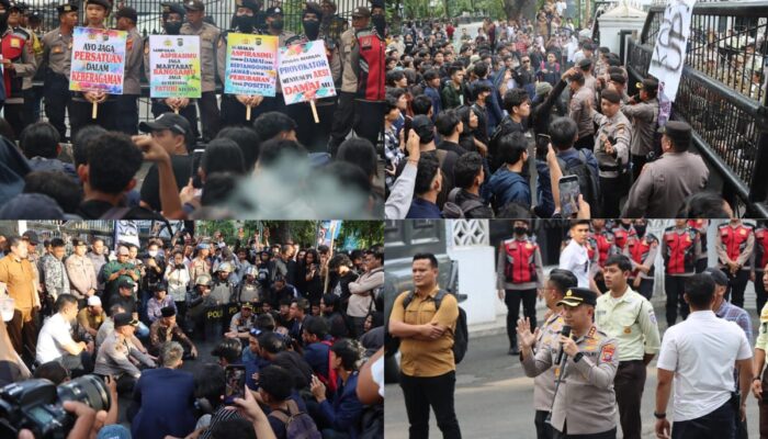 Kapolrestabes Medan Tekankan Personel Tetap Sabar dan Humanis Saat Melayani Aksi Massa KBMN