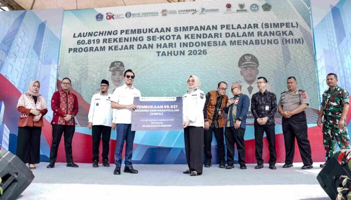 Peluncuran Program KEJAR Pemkot Kendari, Bank Sultra Salurkan 50.537 Rekening Simpel
