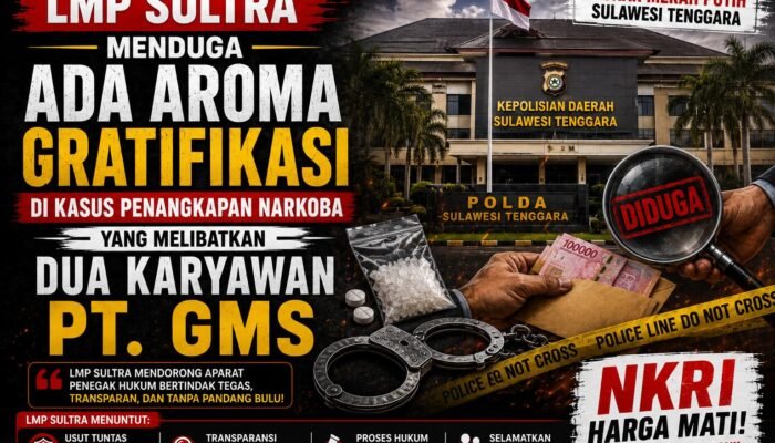 LMP Sultra Menduga Ada Aroma Gratifikasi di Kasus Penangkapan Narkoba yang Melibatkan Dua Karyawan PT GMS