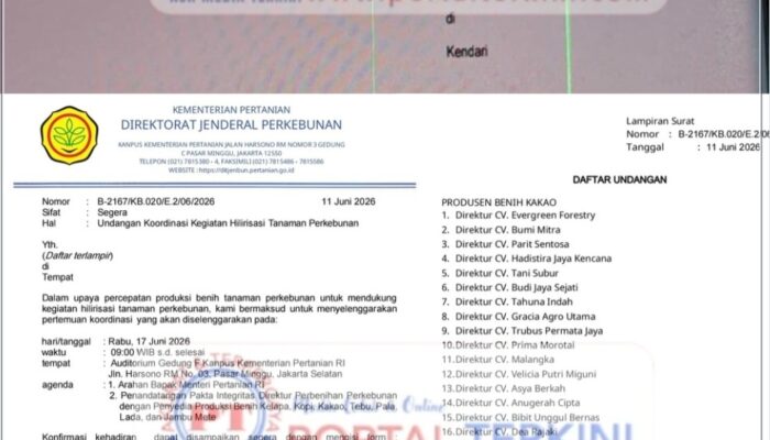 Tabir Gelap Penanganan Kasus Megakorupsi Pengadaan Fiktif Bibit Pala dan Kakao di Dinas Perkebunan & Hortikultura Sultra Rp26 Miliar Lolos