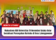 Mahasiswa KKN Universitas 19 November Kolaka Gelar Sosialisasi Pencegahan Narkoba di Desa Lalonggowuna