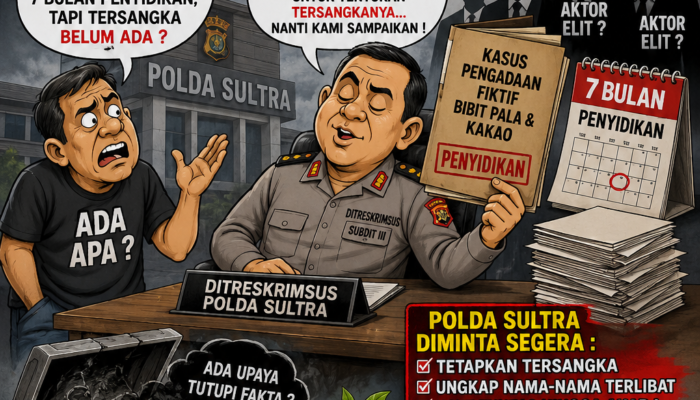 Memasuki 7 Bulan Penyidikan: Penetapan dan Pengungkapan Tersangka Kasus Pengadaan Fiktif Bibit Pala dan Kakao Rp26 Miliar  Dipertanyakan