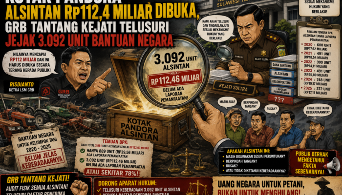 Kotak Pandora Alsintan Rp112,4 Miliar Dibuka, GRB Tantang Kejati Telusuri Jejak 3.092 Unit Bantuan Negara