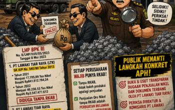 Kejati Sultra Diminta Lakukan Penyelidikan Serta Pemanggilan dan Pemeriksaan Terkait Penjualan Nikel PT Lawaki Tiar Raya 2 Tahun Berturut-turut Diduga Tanpa RKAB