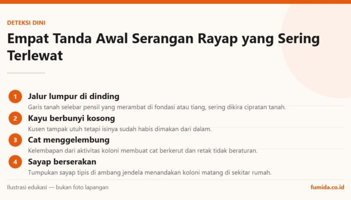 Tujuh Tanda Awal Rumah Diserang Rayap yang Sering Terlewat