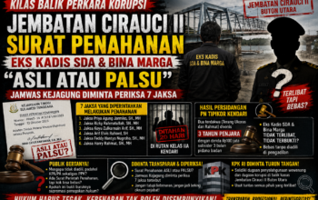 Kilas Balik Perkara Korupsi Jembatan Cirauci II: Surat Penahanan Eks Kadis SDA & Bina Marga “Asli atau Palsu”, Jamwas Kejagung Diminta Periksa 7 Jaksa