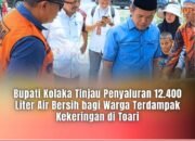 Bupati Kolaka Tinjau Penyaluran 12.400 Liter Air Bersih bagi Warga Terdampak Kekeringan di Toari