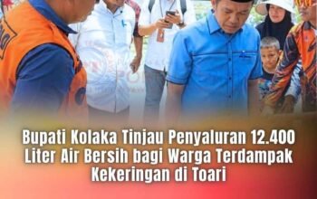 Bupati Kolaka Tinjau Penyaluran 12.400 Liter Air Bersih bagi Warga Terdampak Kekeringan di Toari