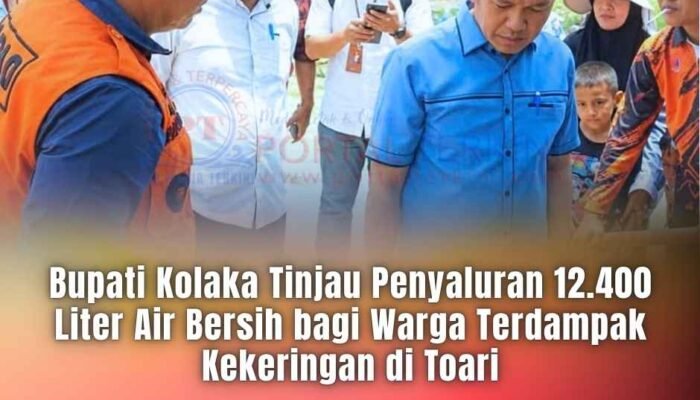 Bupati Kolaka Tinjau Penyaluran 12.400 Liter Air Bersih bagi Warga Terdampak Kekeringan di Toari