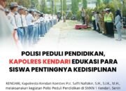 Polisi Peduli Pendidikan, Kapolres Kendari Edukasi Para Siswa Pentingnya Kedisiplinan