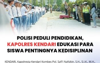 Polisi Peduli Pendidikan, Kapolres Kendari Edukasi Para Siswa Pentingnya Kedisiplinan