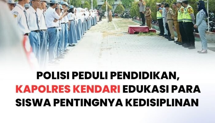 Polisi Peduli Pendidikan, Kapolres Kendari Edukasi Para Siswa Pentingnya Kedisiplinan