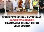Pererat Kerukunan Antarumat, Kapolresta Kendari Silaturahmi dengan Tokoh Umat Buddha