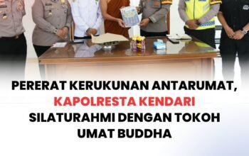 Pererat Kerukunan Antarumat, Kapolresta Kendari Silaturahmi dengan Tokoh Umat Buddha