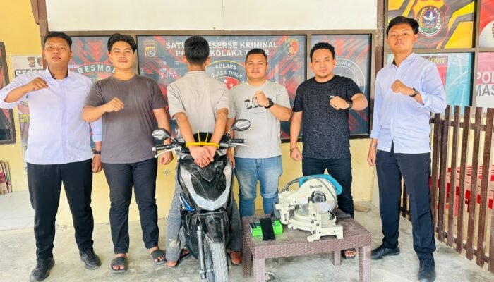 Kurang dari 1x 24 Jam Team URC Sat Reskrim Polres Kolaka Timur Tangkap Pelaku Curanmor di Kendari