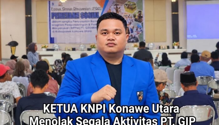 Hadir di Kegiatan Sosialisasi PT GIP, Ketua KNPI Konut Tegaskan Penolakan Terhadap Kehadiran PT GIP di Bumi Oheo