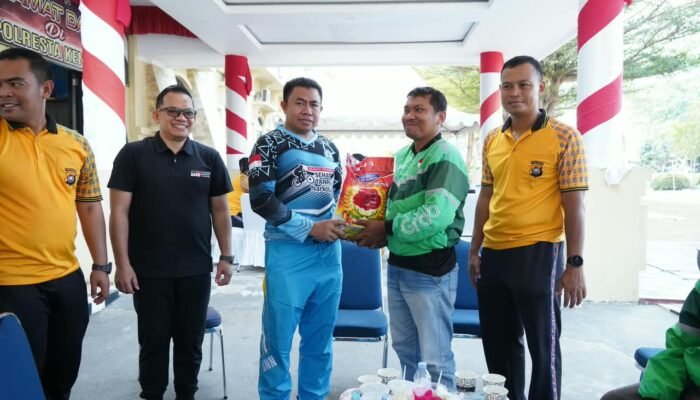 Perkuat Sinergi dan Kemitraan, Kapolresta Kendari Terima Kunjungan Silaturahmi Persatuan Ojek Online